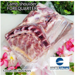 Lamb collar SHOULDER FOREQUARTER BONE-IN frozen CHOPS 1cm 3/8" (price/pack 600g 3-4pcs) brand Wammco / Midfield / WhiteStripe